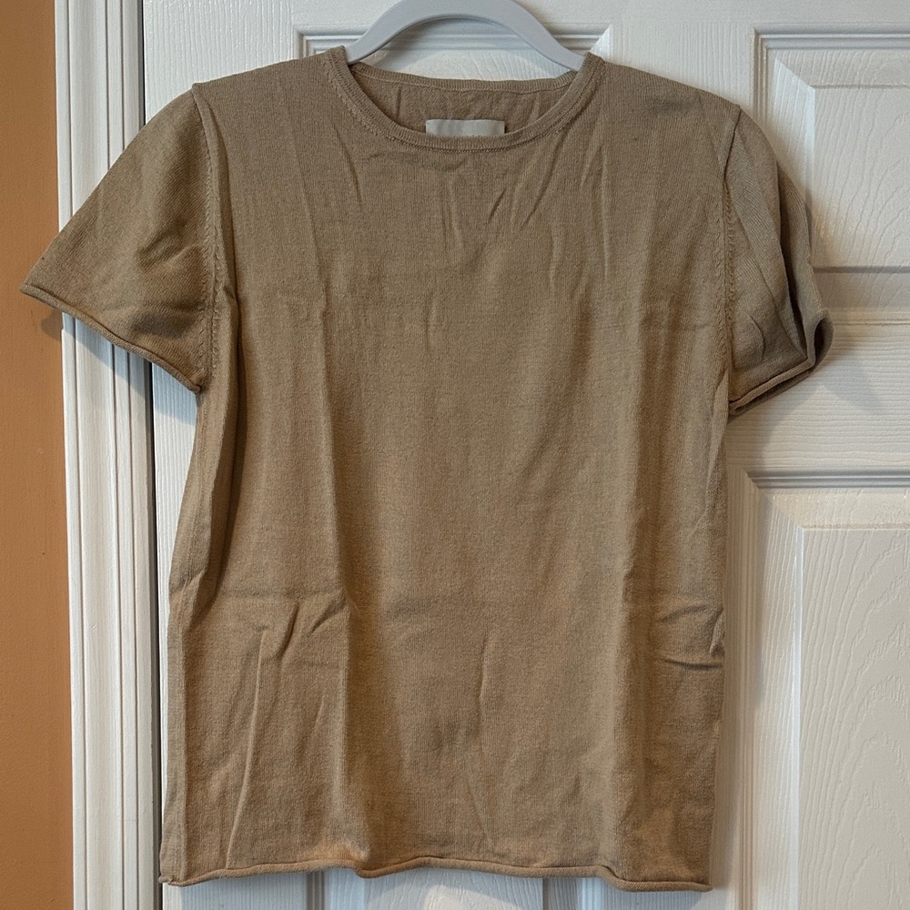 Lauren Manoogian Beige Short Sleeve Tee